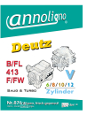 Deutz Diesel V-Motor Serie B/FL 413 F/FW 6-12 Zylinder 1980 Ersatzteilliste & Explosionszeichnungen - annoligno 876